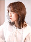 ■HARBORS鎌倉/バレイヤージュ/鎖骨ミディアム/シースルー62-3
