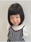 子供カット/キッズカット/オン眉/ボブ