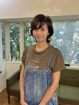 ロライマ 代官山(roraima) 大人ショート マッシュウルフ エアウェーブパーマ グレージュ