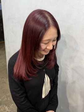 シー(Ciii) Stylist イケダ >> ワインレッド×フェイスレイヤー