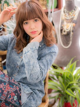 カバーヘア イヴ 戸頭店(COVER HAIR EVE) *+COVER HAIR+*…潤いセンターパート☆小顔フリルウェーブa