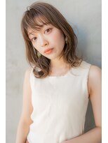 ケアリー 武蔵小杉(Carelly)&nbsp;大人かわいい前髪セシルカットココアブラウンフリンジウェーブ