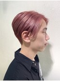 メンズ2ブロックショート×ピンク