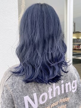 アイティー バイ アルバム 中野店(IT by ALBUM) ネイビーロング_くびれヘアビタミンカラー_ba340281