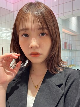 ロンドルーチェ 心斎橋(Lond luce) ダークアッシュ/ミディアムレイヤーカット［髪質改善/縮毛矯正］