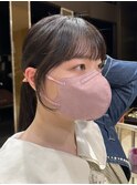 顔周りカット/小顔/おくれ毛/韓国風ヘア/くびれヘア大人ガーリー