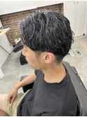 極細ハイライト×ソフトパーマ