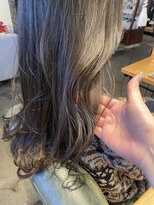 ムード マグ レーベル 南松本(MOOD Mag Label)&nbsp;大人可愛いブリーチなし透明感オリーブグレージュカラー