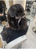 ボブヘアアレンジ/結婚式ヘアアレンジ/韓国ヘア/Zina博多筑紫口