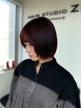 ヘアースタジオゼン アドバンス(hair studio Zen advance) 切りっぱなしボブ×顔周りレイヤー