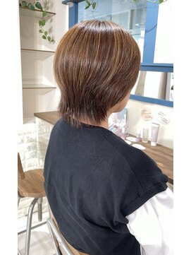 ラック 海老名店(LUCK) 【白髪を明るめにしたい方】ショートヘア×白髪ぼかしハイライト