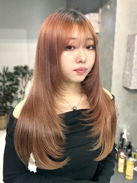 ヴェイン 渋谷(vain) イルミナカラーレイヤーカット顔まわりカット大人ヘア