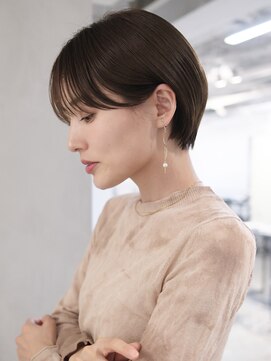 フォト 新宿三丁目(foto) ▽ショートボブミニウルフブリーチなし前髪ミディアム新宿