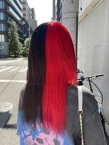 テテ(TETE) レッドカラー/ツートンカラー赤×黒