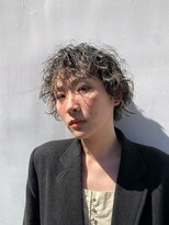ハードパーマ　コントラストハイライト　ハイライトカラー