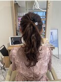 結婚式ヘア(高めポニーテール)
