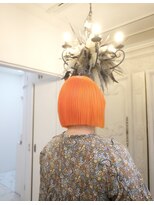 アルモワール(Armoire)&nbsp;オレンジ/ボブ/切りっぱなしボブ/ハイトーン/ケアブリーチ