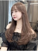 大人可愛い韓国スタイルくびれ巻き/ベージュ