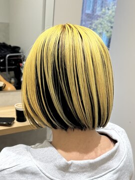 ルシティ(Le City) yellow×BLACK 【ダブルカラー/ブリーチ/髪質改善】