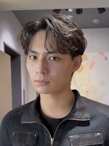 ノラ ギンザ(NORA GINZA)&nbsp;メンズ毛流れフェザーショートセンターパートニュアンスパーマ