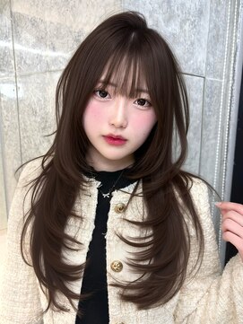 ロンドウル 熊本(Lond ulu) ミディアムヘア/暗めカラー/デザインカラー/韓国ヘア/髪質改善