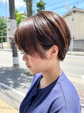 カットウェルズ粟殿店(Cut Well's smile&peace) ダークパープル/ナチュラルショート/夏のヘアアレンジ/桜井/粟殿