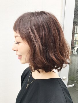 ルーファス 恵比寿 渋谷(Ruufus) オンザバングのおしゃれかわいいボブ【Ruufus恵比寿渋谷】