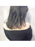 ＊暗髪オリーブグレーに甘ゆるミディアム＊