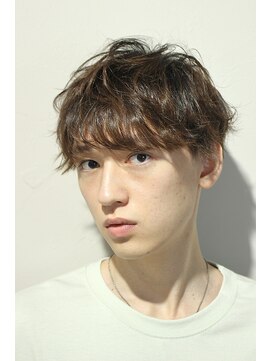 レンゲン(LENGEN) 束感刈り上げビジネス七三ツーブロックアップバング３４