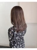 アッシュベージュ伸ばし中セミロングレイヤー【sk】