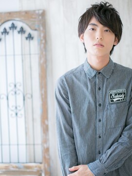 グルーミングサロン バーバー キャッスル 北浦和西口(Grooming salon Barber Castle) マットブラウン七三分けパーマのミニウルフP