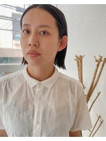 ツイギー 宮西店(TWiGGY) 縮毛矯正でタイトな外ハネヘア