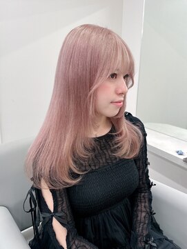 ベレーザ 渋谷(BELEZA) 7876ニュアンスカラーホワイトピンク波巻きミルクティーピンク