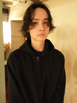 ノラジャーニー(NORA Journey) メンズボブウルフメンズミディアムレイヤーカットメンズウルフ