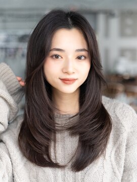 エインアンリー 明治神宮前(AIN.ANLY.) レイヤーカット韓国ボブパーマコテ巻き風パーマインナーカラー