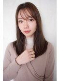 髪質改善大人可愛いストレートロング艶バイオレット20代30代40代