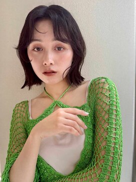 ミンクス 原宿店(MINX) 【MINX】くびれヘアアプリコットオレンジハイライトカラー表参道