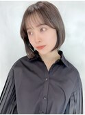 髪質改善縮毛矯正レイヤーカット顔周り前髪韓国ミニウルフ/大宮