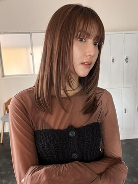 ガーランドギンザ(Garland Ginza) フェイスレイヤーミディアムストレートヘアメルティーカラー