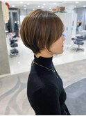 前髪あり耳掛け丸みボブコンパクトショート20代30代40代50代