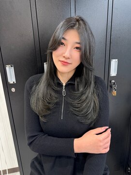 ジン(JIN) ☆レイヤーカット☆グレージュ☆韓国レイヤー☆久留米☆