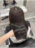 ブリーチなしグレージュ/髪質改善カラー/レイヤーカット