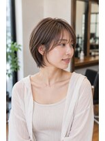 バグズ ヘアデザイン 桔梗が丘店(Baguz HAIR DESIGN) 大人可愛い透け感ハイライト丸みショートボブ