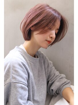 ブラン 梅田(Blanc) 【Blanc/梅田】ピンクベージュ＿韓国マッシュ＿ミニボブ