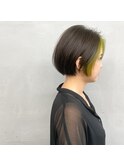 #マッシュボブ×ライムグリーン