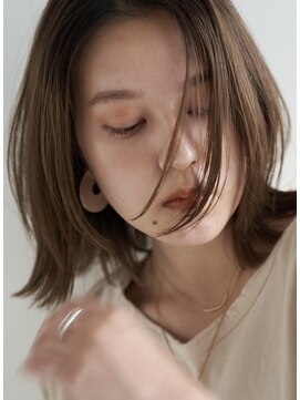 ヘアーラウンジ エゴ(Hair Lounge EGO) ミニウルフで大人なわたし くすみブルーベーシュ