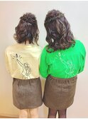 ライブヘアセット //  ミ☆ 双子ハーフアップ ☆彡