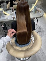 ロンドメリア 天神大名店(Lond Melia)&nbsp;★斜めバングミディアムヘアグレージュカラーシルキーベージュ★