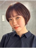 30代40代大人女性/前髪ありショートボブ/ショートヘア/髪質改善