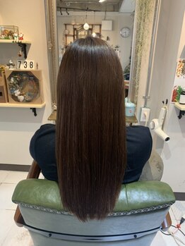 アムヘアー(Amu hair)の写真/【JR茨木3分】必要以上に強い薬を使わない！髪質を見て薬剤を調合し、最小限のダメージに抑える縮毛矯正◎